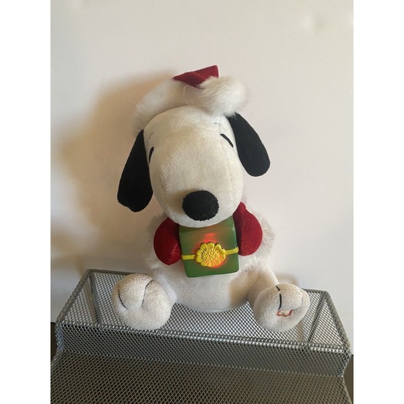 Peanuts Snoopy Gemmy Musical Christmas Plush Lights Up Plays Music 8 In Animated - Picture 5 of 9